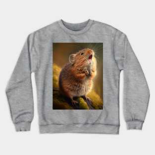 Singing Vole-Oil paint Crewneck Sweatshirt